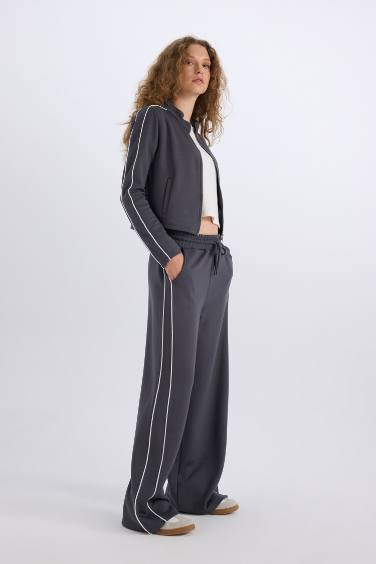 Pantalon de survêtement en Modal Droit à taille élastique