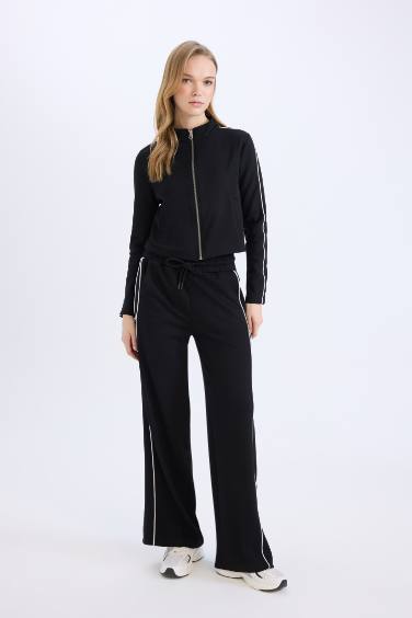 Straight Fit Regular Hem With Pockets modal Trousers