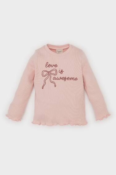 T-Shirt à Manches Longues et à Col rond imprimé pour BéBé Fille