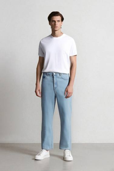 %100 Pamuk 90's Slim Fit Dar Kalıp Yüksek Bel Dar Paça Jean Pantolon