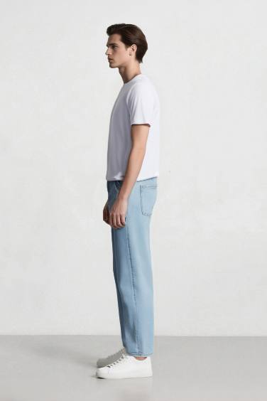 %100 Pamuk 90's Slim Fit Dar Kalıp Yüksek Bel Dar Paça Jean Pantolon