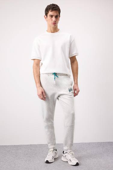 DeFactoFit NBA Milwaukee Bucks Kalın Jogger Eşofman Altı Standart Fit Beli Bağcıklı Cepli