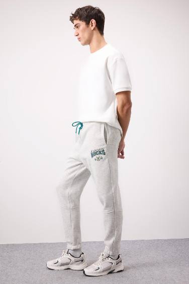 DeFactoFit NBA Milwaukee Bucks Kalın Jogger Eşofman Altı Standart Fit Beli Bağcıklı Cepli