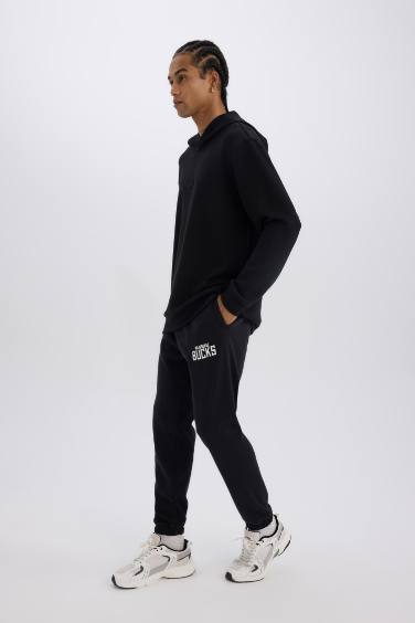DeFactoFit NBA Milwaukee Bucks Kalın Jogger Eşofman Altı Beli Bağcıklı Standart Fit Cepli