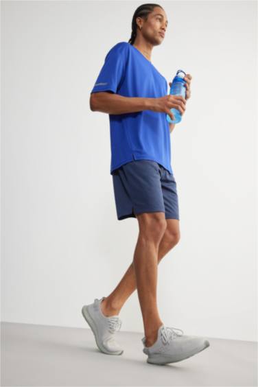 DeFactoFit Boxy Fit Crest Printed Printed Sports T-Shirt