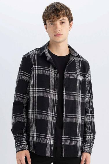 Regular Fit Basic Cotton Long Sleeve Shirt