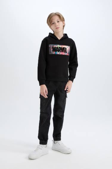 Boy Marvel Avengers Hooded Thick Sweatshirt