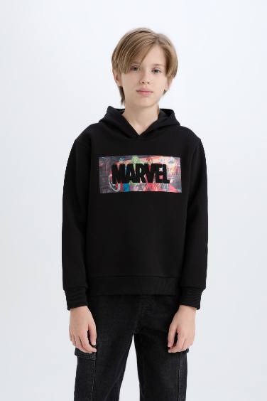 Boy Marvel Avengers Hooded Thick Sweatshirt