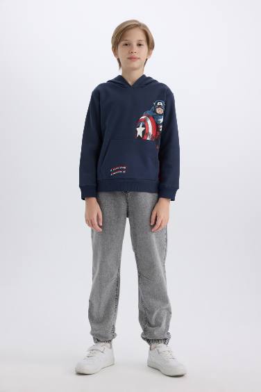 سويت شيرت اولادي قصة عادية بجيب من مارفل