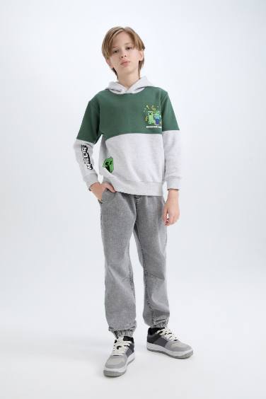 Erkek Çocuk Minecraft Kapüşonlu Sweatshirt