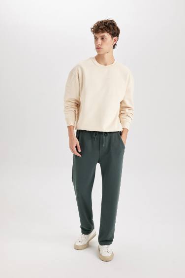 Pantalon de survêtement en coton à coupe régulière