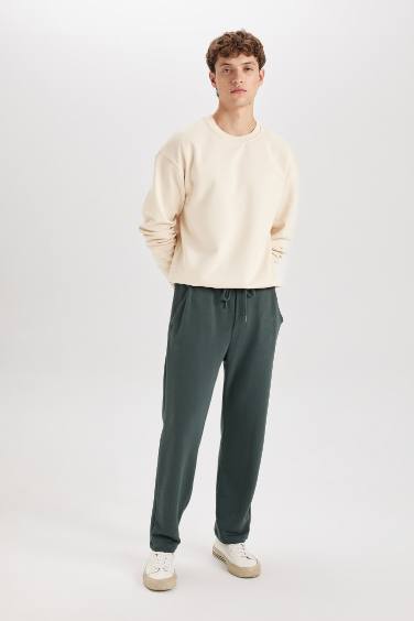 Pantalon de survêtement en coton à coupe régulière