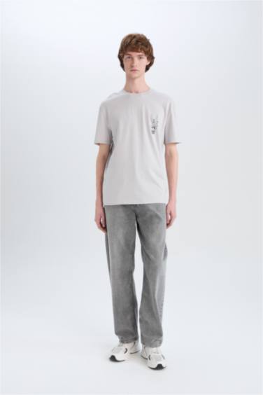 T-shirt en coton imprimé Looney Tunes à col rond Coupe régulière