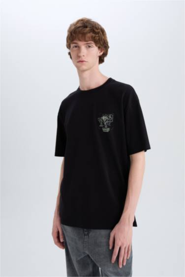 Looney Tunes Boxy Fit Back Printed Cotton T-Shirt