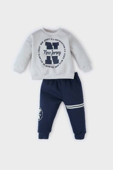 Baby Boy Sweatshirt Elastic Waist Sweatpants 2 Piece Set