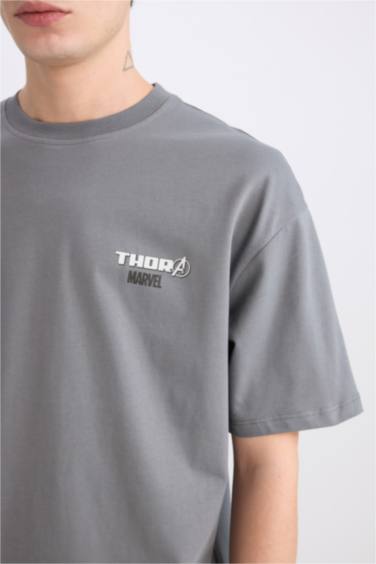 Футболка Marvel Boxy Fit с круглым вырезом и принтом на спине, короткий рукав