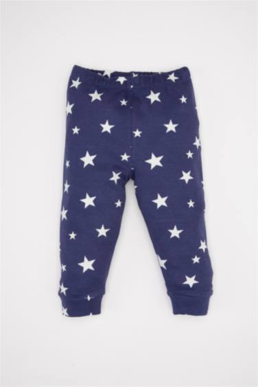 Pijama Takımı Yıldız Desenli Uzun Kollu Penye Üst Beli Lastikli Uzun Alt Erkek Bebek