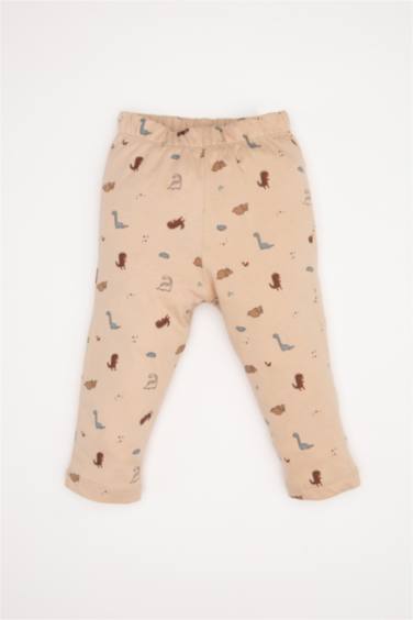 Pijama Takımı Dinozor Desenli Uzun Kollu Penye Üst Beli Lastikli Uzun Alt Erkek Bebek