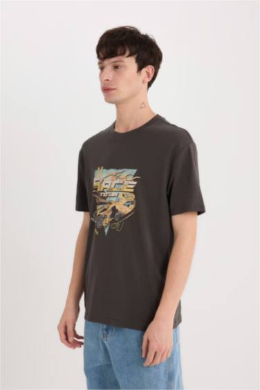 Regular Fit Hot Wheels Licensed Crew Neck Short Sleeve T-Shirt