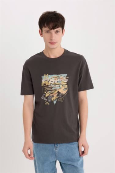 Regular Fit Hot Wheels Licensed Crew Neck Short Sleeve T-Shirt