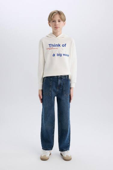 Boy Wide Leg Straight Leg Jeans