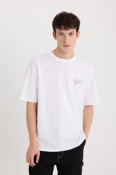 Boxy фит Hot Wheels футболка с принтом с круглым вырезом и короткими рукавами