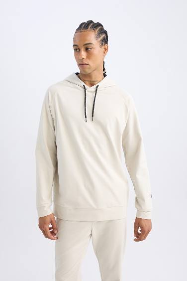 DeFactoFit Standart Fit Kapüşonlu Sporcu Sweatshirt