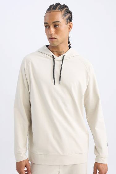 DeFactoFit Standart Fit Kapüşonlu Sporcu Sweatshirt