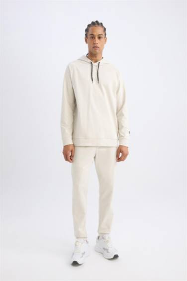 DeFactoFit Sporcu Jogger Eşofman Altı Slim Fit Dar Kesim Standart Paça Beli Paçası Lastikli