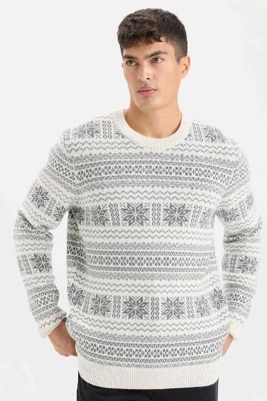 Pull en Tricot à thème de Noël Coupe standard