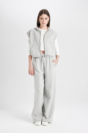 Back to School Loose Fit Zippered Sweatshirt Cardigan