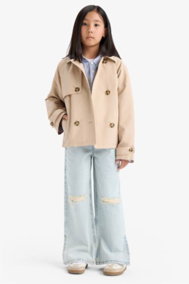 Girl Regular Fit Trench Coat