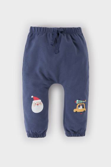 Baby Boy Regular Fit New Year Printed Thin Fabric Sweatpants