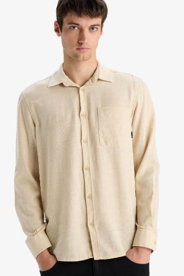 Regular Fit Long Sleeve Cotton Shirt