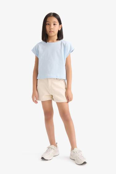 Girl Gabardine Shorts