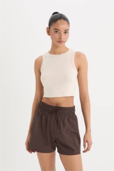 تانك توب رياضي قصة عادية برقبة مستديرة من DeFactoFit