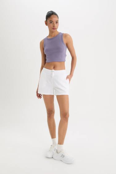 تي شيرت كت رياضي قصة عادية بدون كم من DeFactoFit