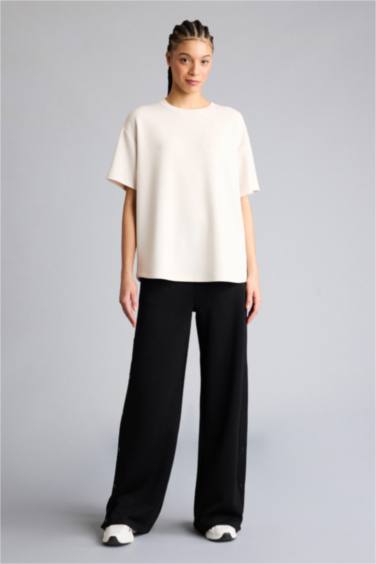 Спортивная футболка из модала Oversize с круглым вырезом