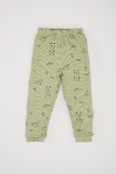 Baby Boy Bear Printed Top Bottom 2 Piece Pajama Set