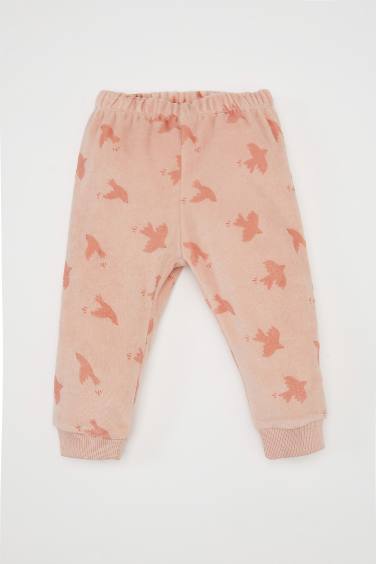 طقم بيجاما بيبي بناتي كم طويل قصة عادية - قطعتين