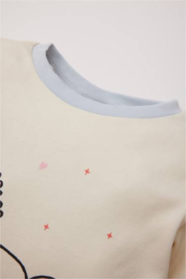 Kız Bebek Pijama Takımı Unicorn Baskılı Uzun Kollu Üst Beli Lastikli Uzun Alt