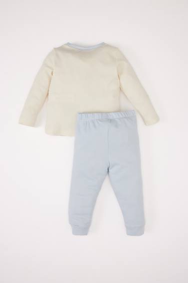 Kız Bebek Pijama Takımı Unicorn Baskılı Uzun Kollu Üst Beli Lastikli Uzun Alt