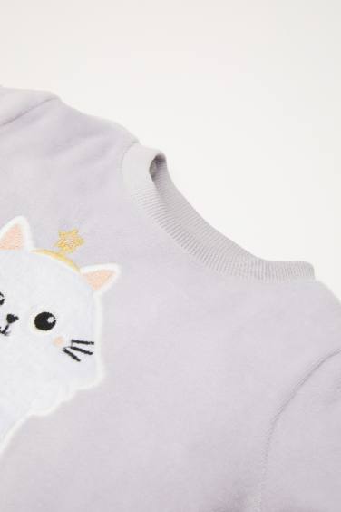 بيجامة الكريسماس مطبوعة برقبة مستديرة من قطعتين للبيبي بنت