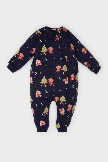 Baby Boy Newborn New Year Printed Cotton Jumpsuit