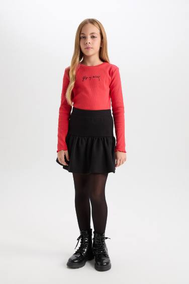 Girl Regular Fit Knitted Skirt