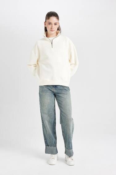 Sweat-shirt Oversize à manches longues