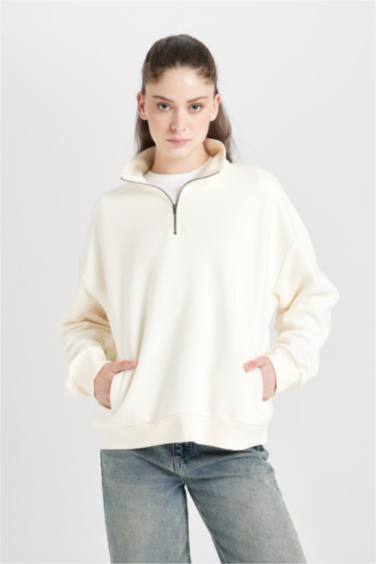 Sweat-shirt Oversize à manches longues