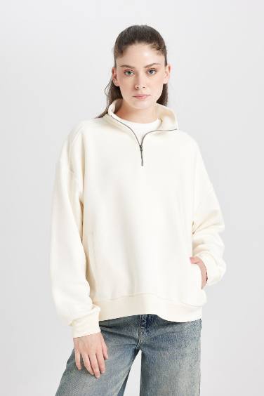 Sweat-shirt Oversize à manches longues