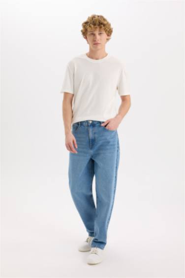 багги деним кең етек Шалбар