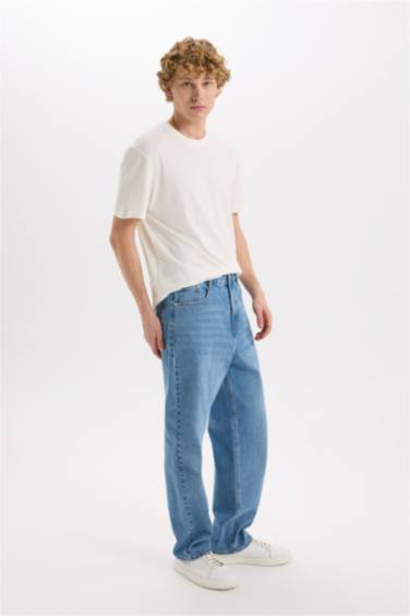 багги деним кең етек Шалбар